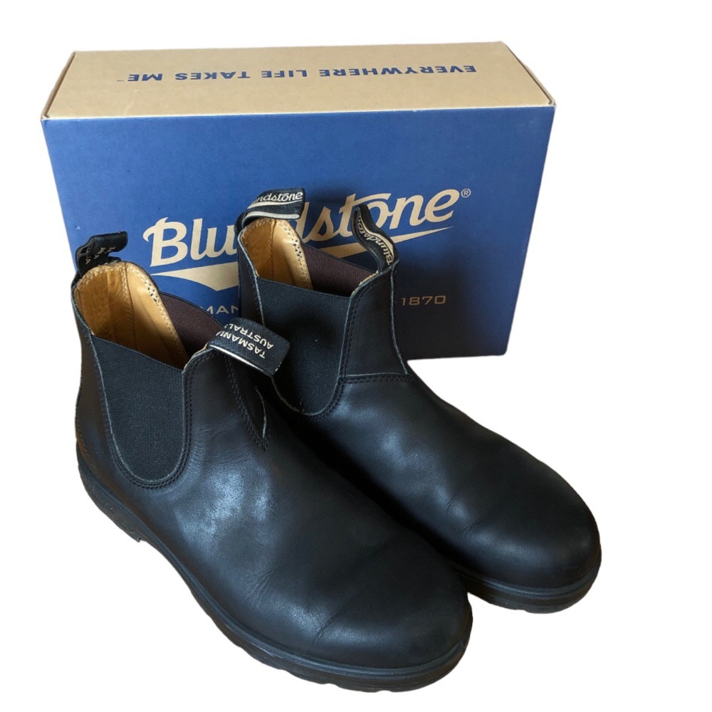 euc BLUNDSTONE 550 Chelsea black boots with box